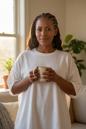 Amaka, in a generated scene