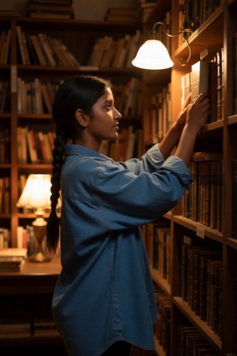 Priya, in a generated scene